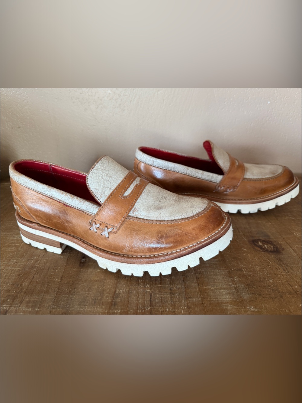 Bed Stu Reina III Tan Rustic NectarLux Leather Loafers - Picture 8 of 15
